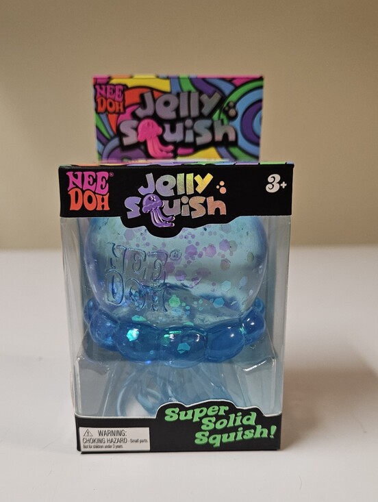 Needoh Other - Needoh Jelly Squish Blue Jellyfish Sensory Toy Fidget New Sealed Box Authentic